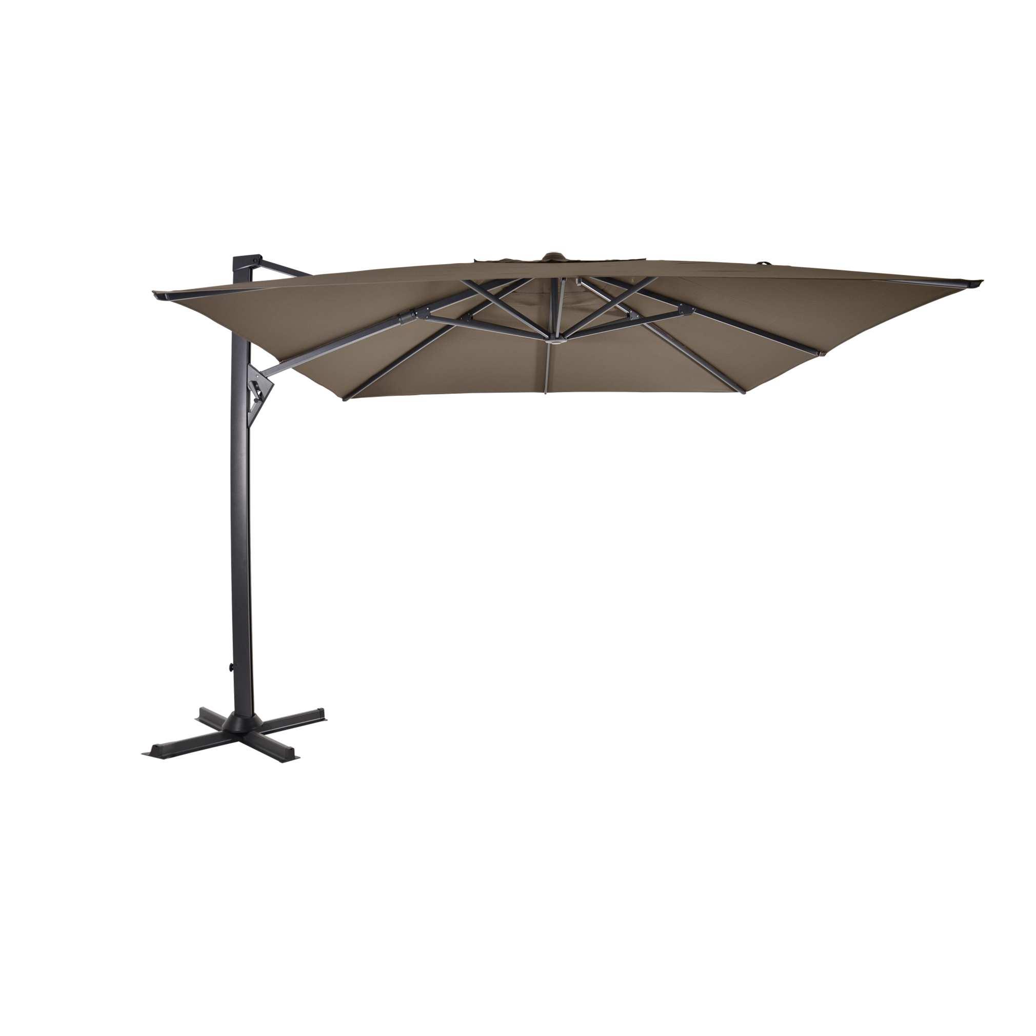 Zweefparasol Taurus taupe 3x3mtr