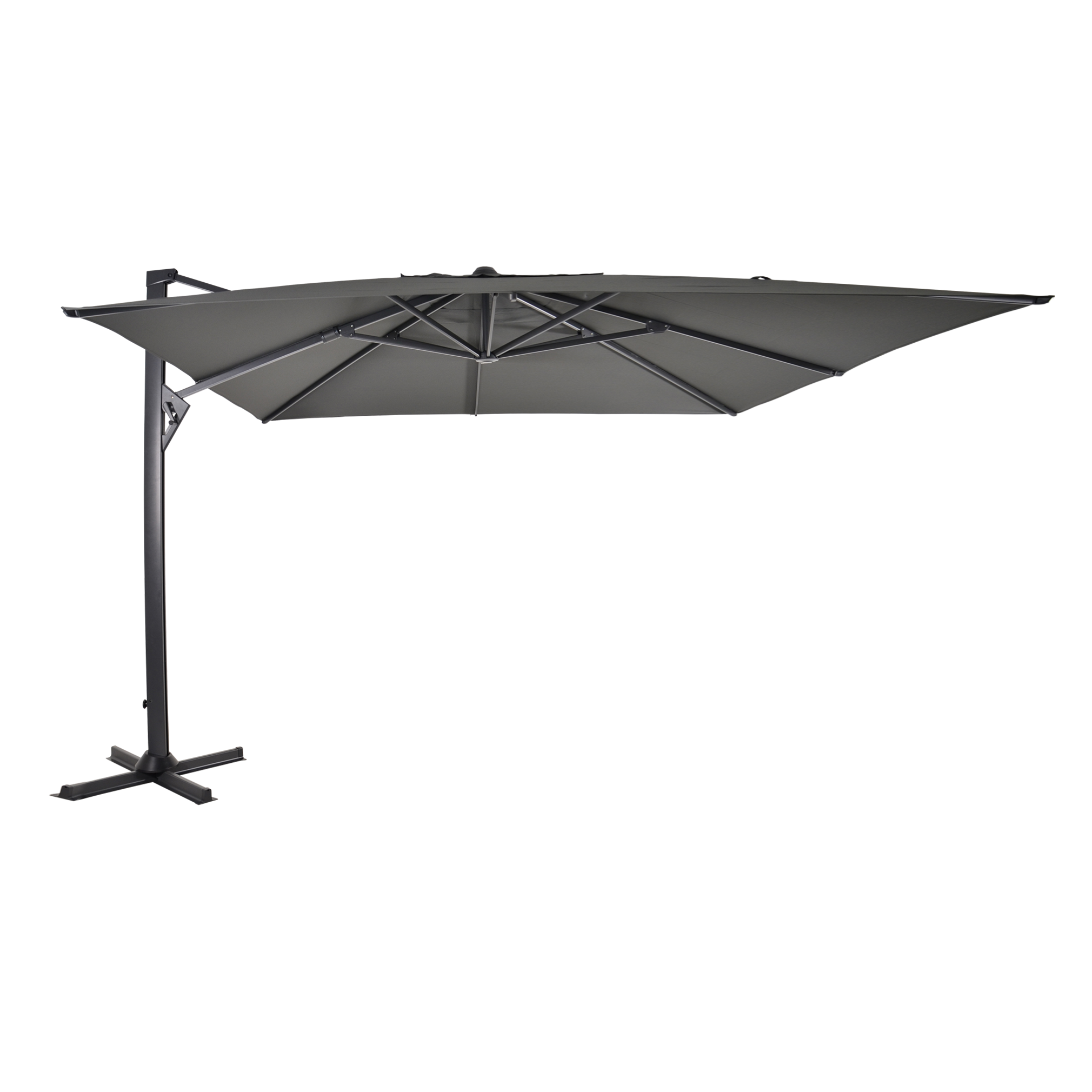 Zweefparasol Taurus grijs 3x4mtr