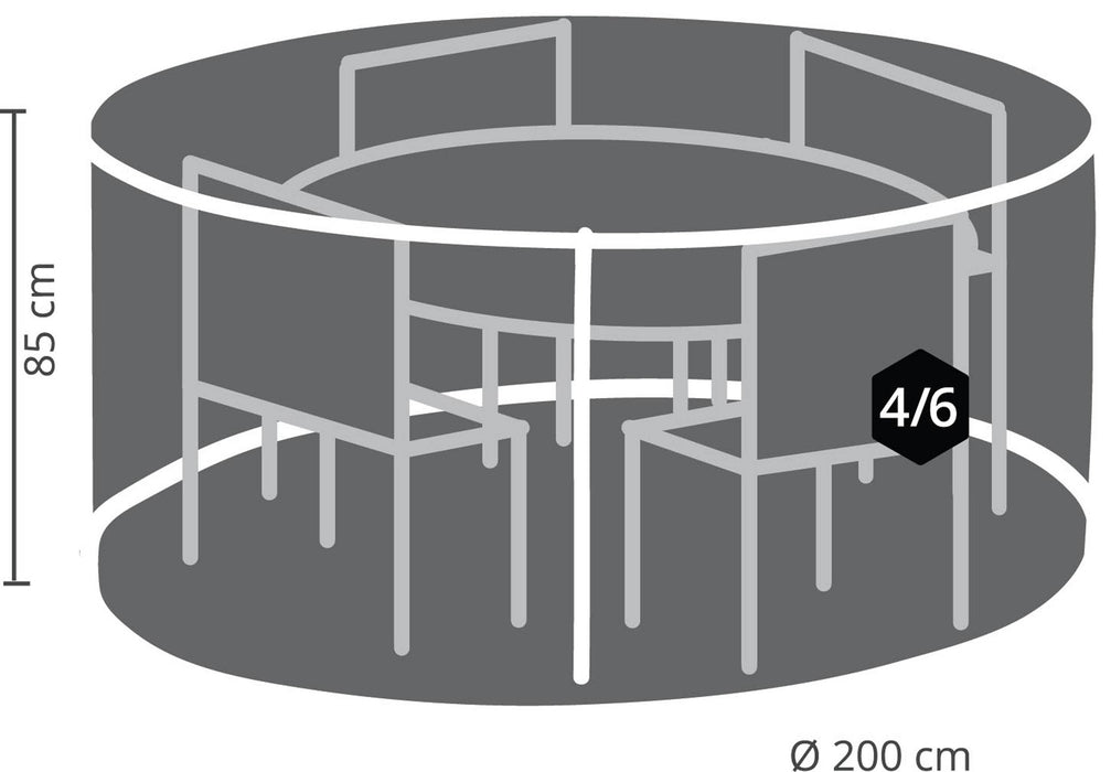 Schutzhülle für Möbelsets klein Ø200x85cm