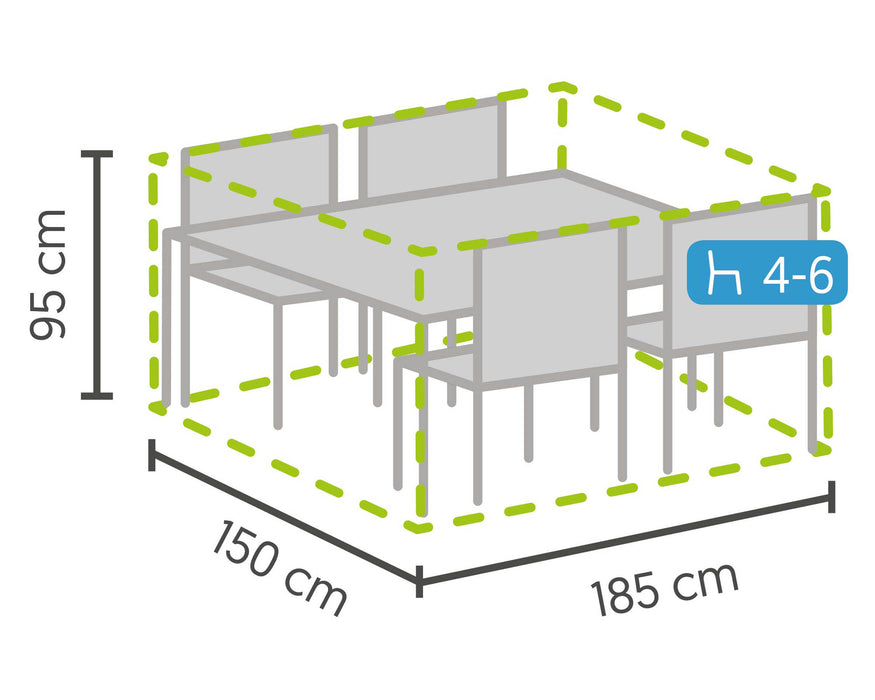 Housse de protection pour ensembles de meubles petit 185x150x95cm