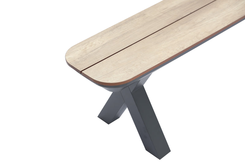 Bradford HPL bench, woodcolor