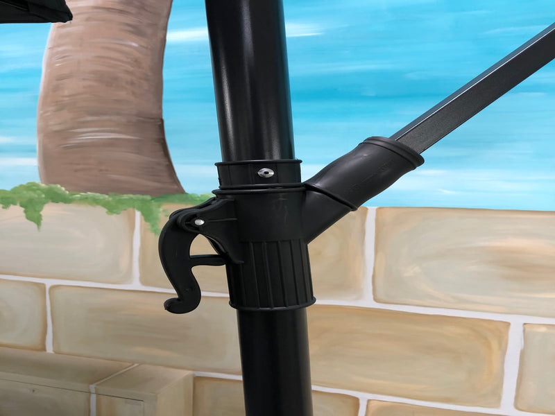 Menorca umbrella black Ø300 cm incl. cross base