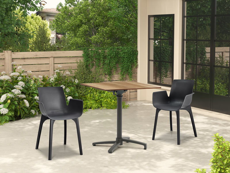 Julia HPL Bistrotisch 70x70cm Holzfarbe