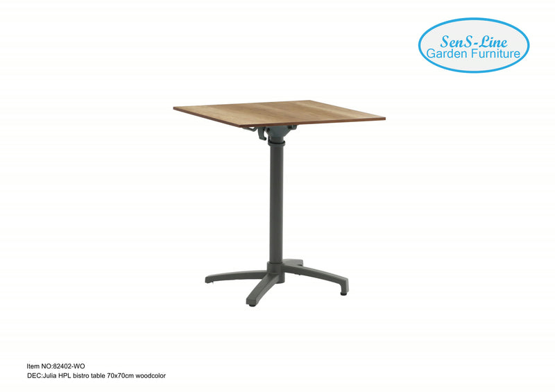 Julia HPL Bistrotisch 70x70cm Holzfarbe