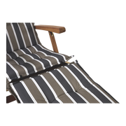 Tuinkussen deckchair streep grijs/bruin