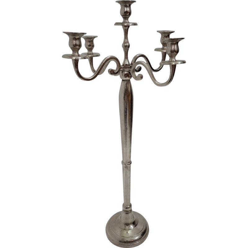 Kandelaar Classic Brush zilver 78cm