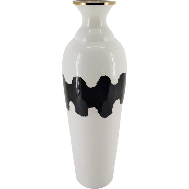 Vaas glas wit ø26x77cm