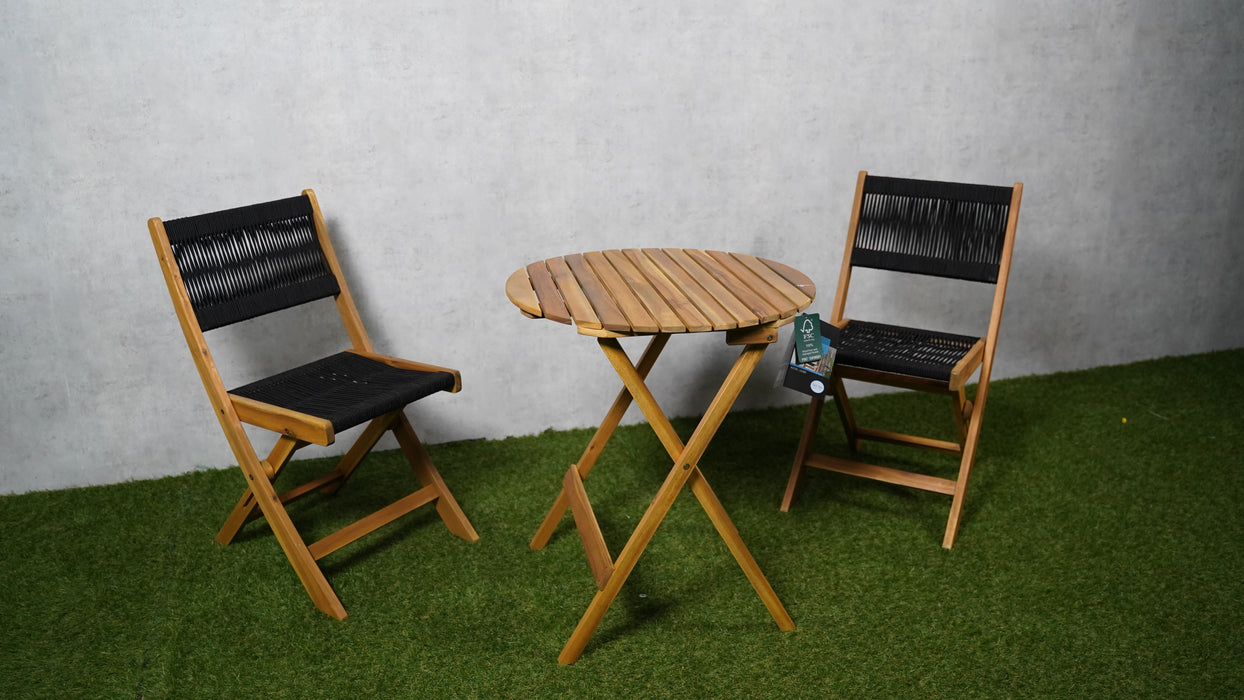 Bistro set Tropical | Acaciahout | Set stoelen+tafeltje