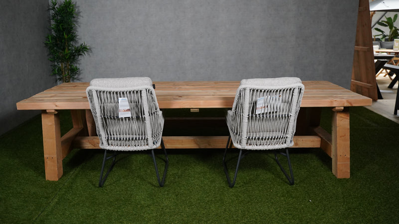 Carlo Gartenstuhl | Hellgrau | Aluminium/Seil