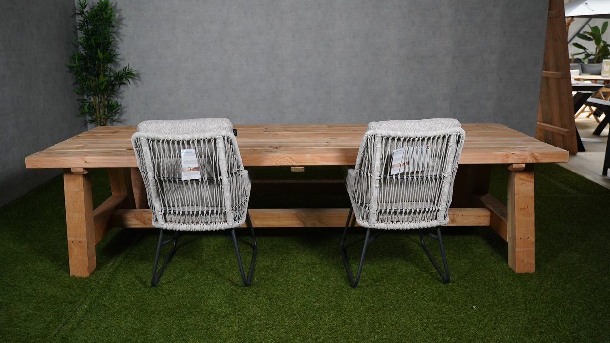 Tuinstoel Carlo | Lichtgrijs | Aluminium/Rope