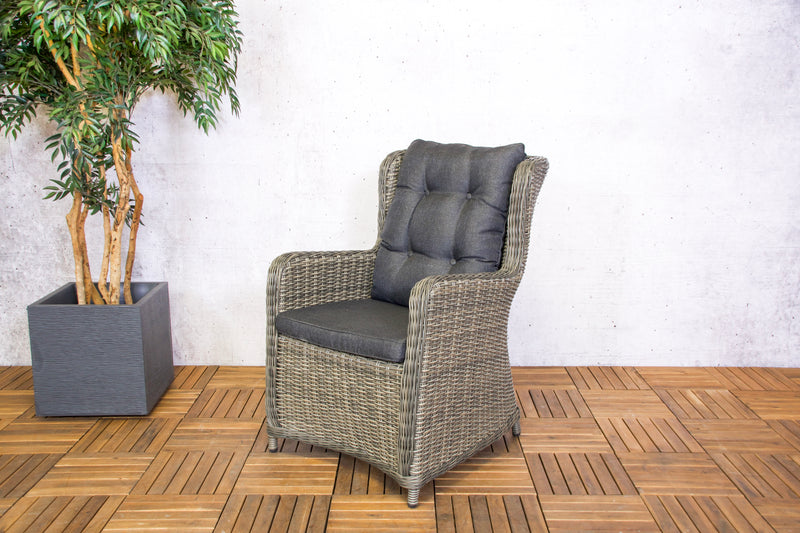 Chaise de jardin Denver | Osier | Gris