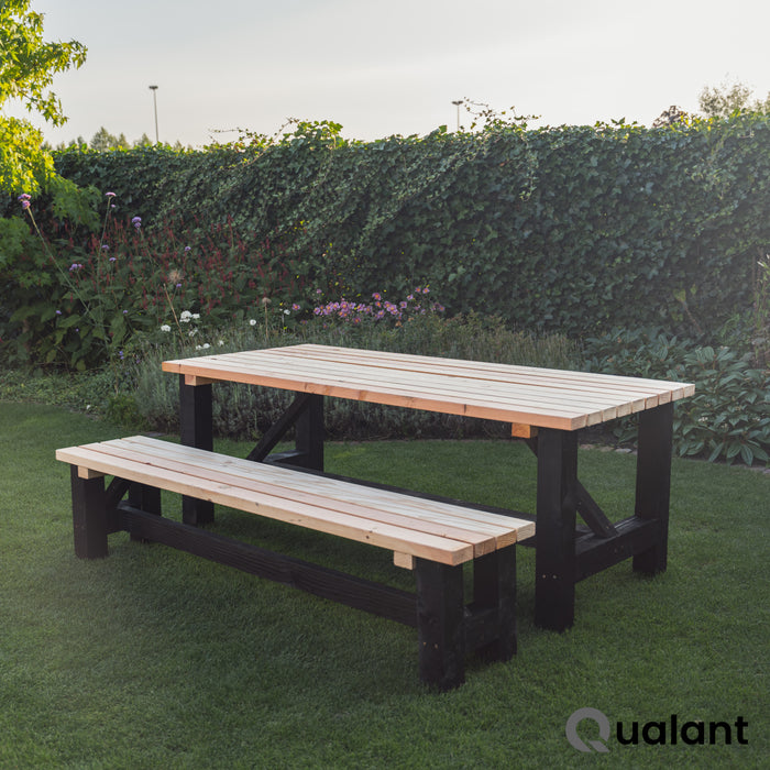 Table de jardin Timber Noir | Douglas | Plusieurs tailles