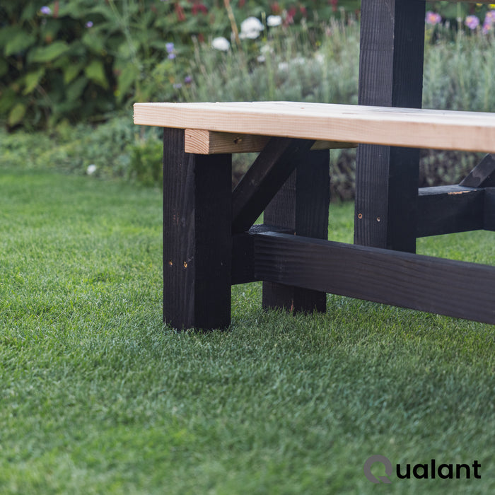 Banc de jardin Forest Noir | Douglas | Plusieurs tailles