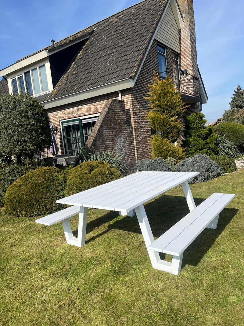 Picknicktisch London | Weiß | Aluminium | 180 cm