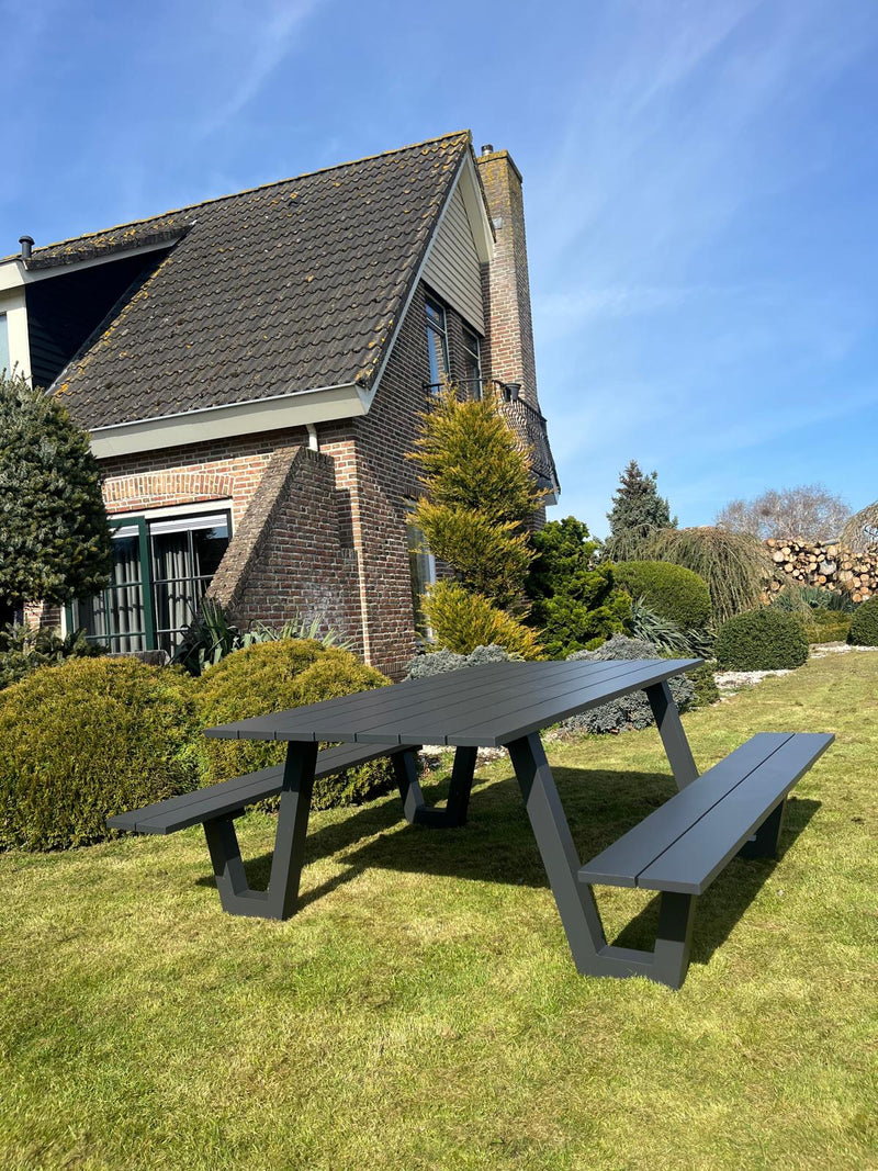 Picknicktisch London | Anthrazit | Aluminium | 180 cm