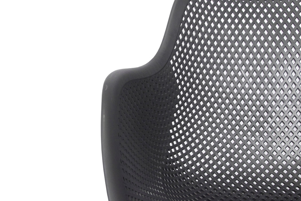 Chaise de jardin Jaspe | Noir | Siège baquet | Plastique