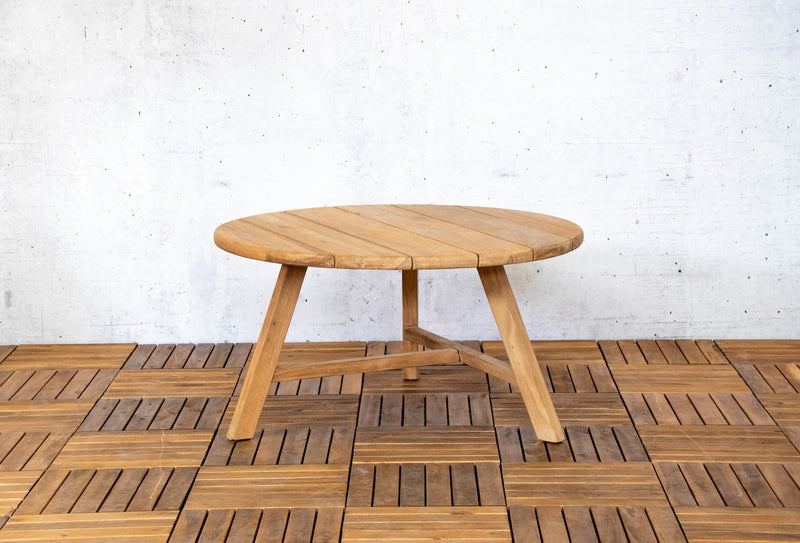 Woody teak sidetable Ø80cm
