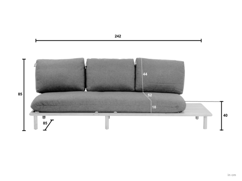 Loungeset Sling Grey | Zelf samen te stellen