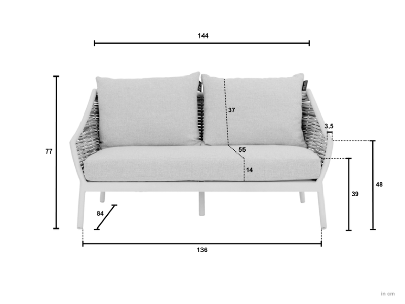 Loungeset Milou | Verschillende kleuren | Zelf samen te stellen