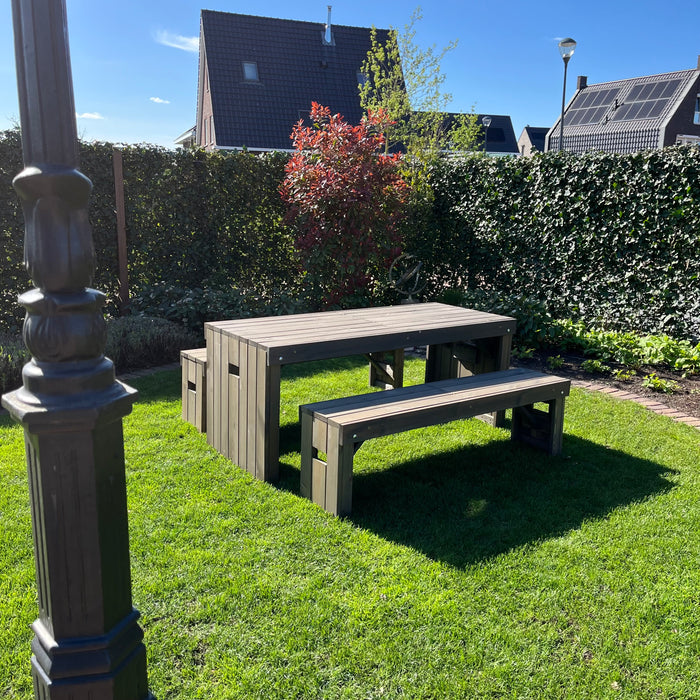 Salon de jardin Anthracite | Imprégné | 180 cm