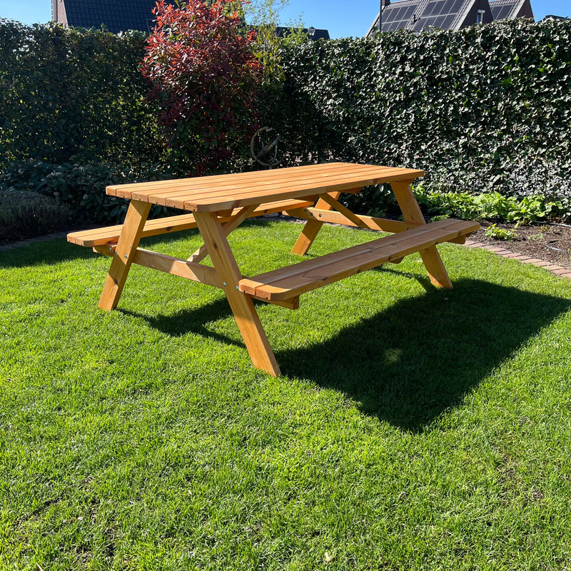 Picknicktafel DeLuxe | Douglas Look/Redwood | 180cm