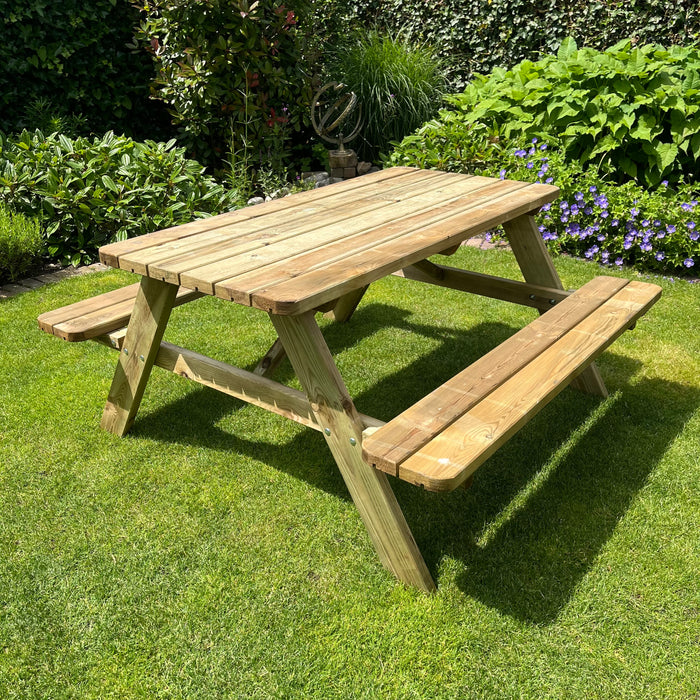 Picknicktafel DeLuxe | Geimpregneerd | 150 cm