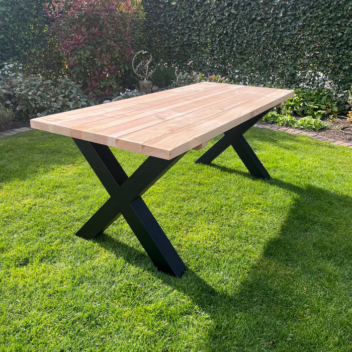 Table de jardin Rusto | Douglas/acier | Plusieurs tailles